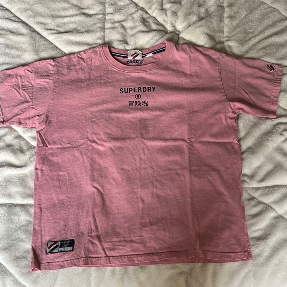 Superdry Pink Short Sleeve Tee Casual Cotton